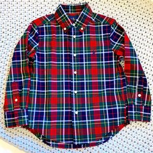 Polo Ralph Lauren Toddler Boy Plaid Poplin Button Down Shirt